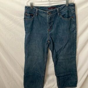 Eddie Bauer: Red Flannel Lined- 100% cotton- Relaxed Jeans- 10